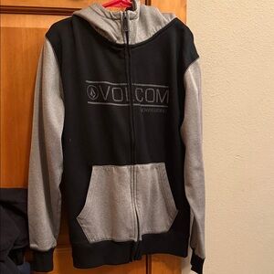 Volcom Two-Tone Black and Gray Hoodie
